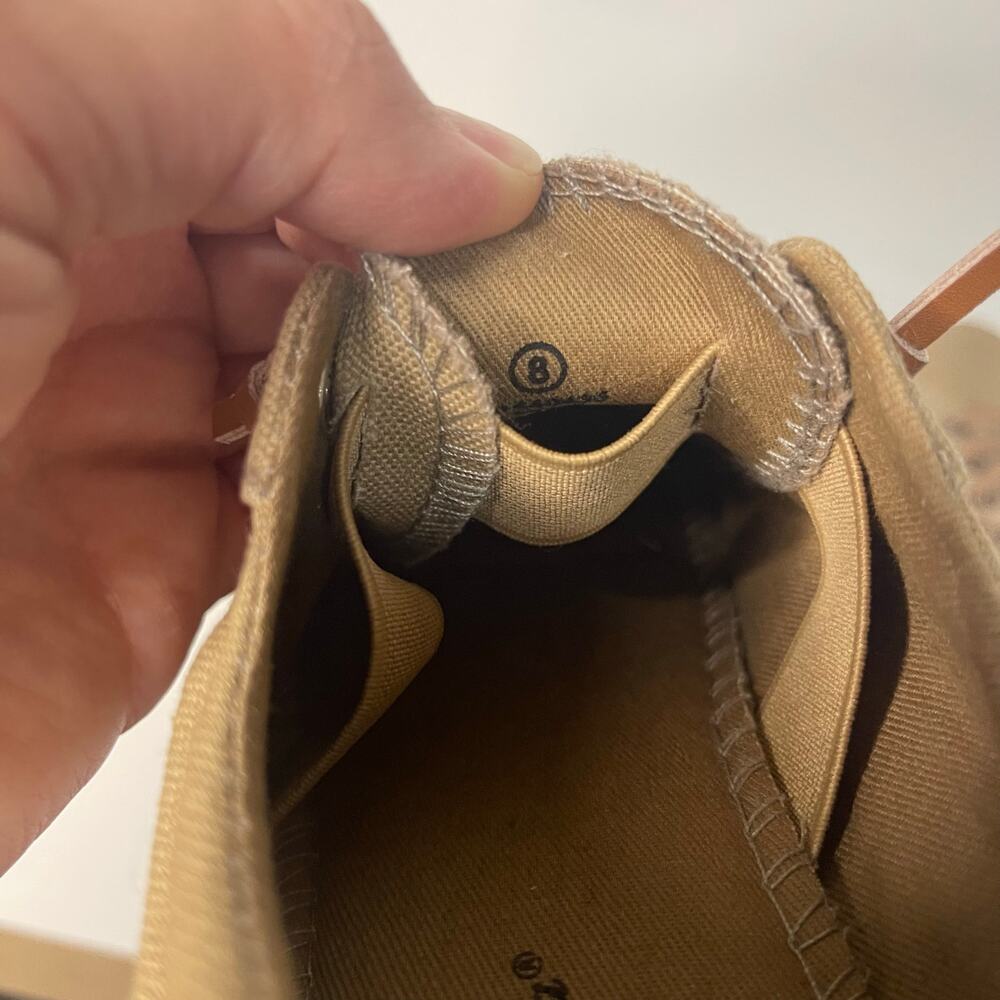 Tommy Bahama Women’s Tan Canvas No Tie Slip-on Boat Sneakers Shoes - Size 8 - Picture 3 of 3